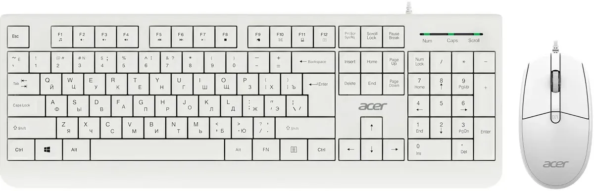 картинка Комплект Acer OCC400 клав:белый мышь:белый USB (ZL.ACCCC.014) от магазина КомпьютерЦентр
