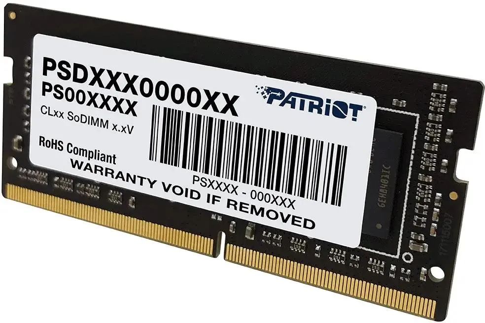картинка SO-DIMM DDR4 16Gb 3200MHz PC4-25600 Patriot, Signature CL22 1.2V (PSD416G32002S) от магазина КомпьютерЦентр