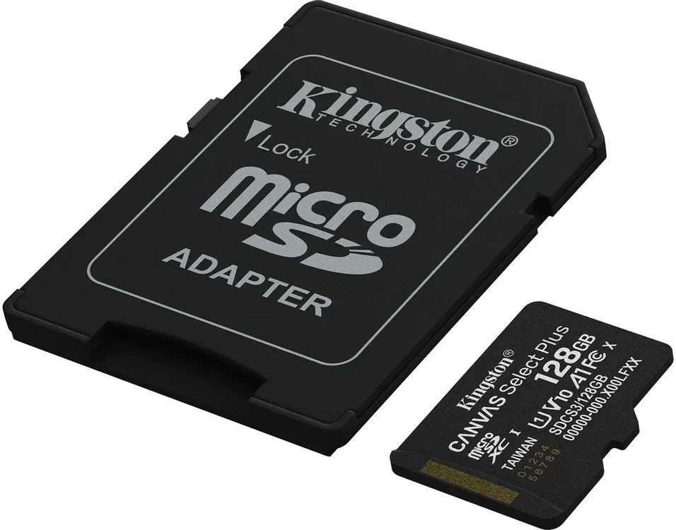 картинка Карта памяти 128Gb microSDXC Kingston Canv Select Plus +SD adapter (SDCS3/ 128GB) от магазина КомпьютерЦентр