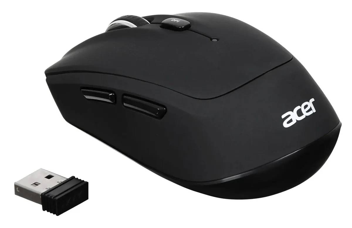 картинка Мышка Acer OMR040, оптическая, беспроводная, USB, черный (zl.mceee.00a) от магазина КомпьютерЦентр