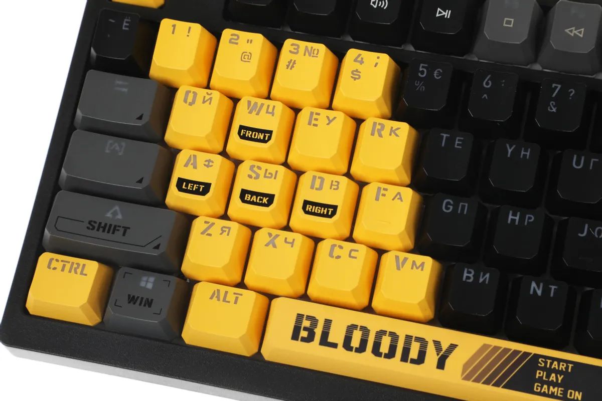 картинка Клавиатура A4Tech Bloody S98 механическая Sports Lime BLMS Plus проводная USB желтый/ серый (S98 SPORTS LIME BLMS RED PLUS) от магазина КомпьютерЦентр