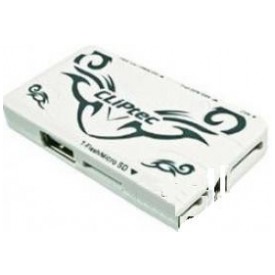 картинка Картридер внешний Cliptec RZR524+ 3 port HUB White (RZR524-WH) от магазина КомпьютерЦентр