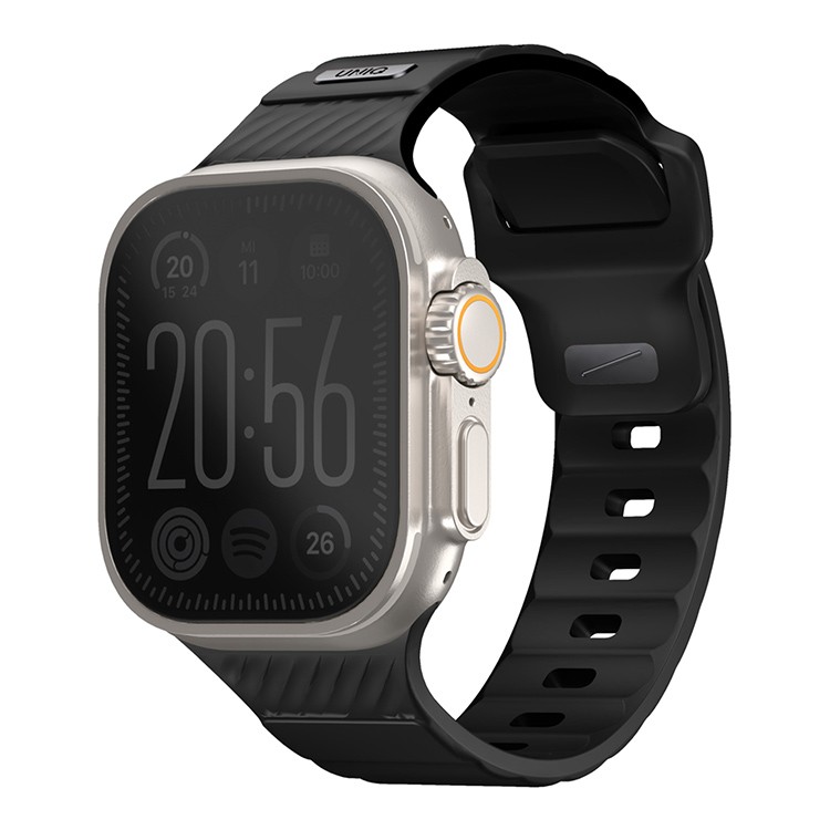 картинка Ремень каучуковый Uniq STRIDE FKM RUBBER для Apple Watch 49/ 45/ 44/ 42 (MIDNIGHT BLACK) (49MM-STRIMBLK) от магазина КомпьютерЦентр