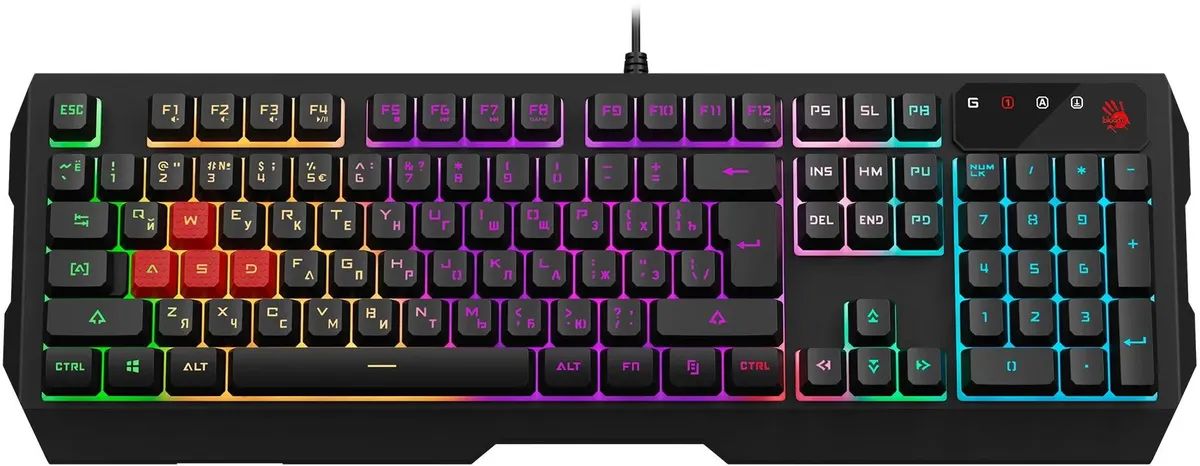 картинка Клавиатура A4-Tech Bloody B140N Black, Multimedia for gaimer, USB, LED от магазина КомпьютерЦентр
