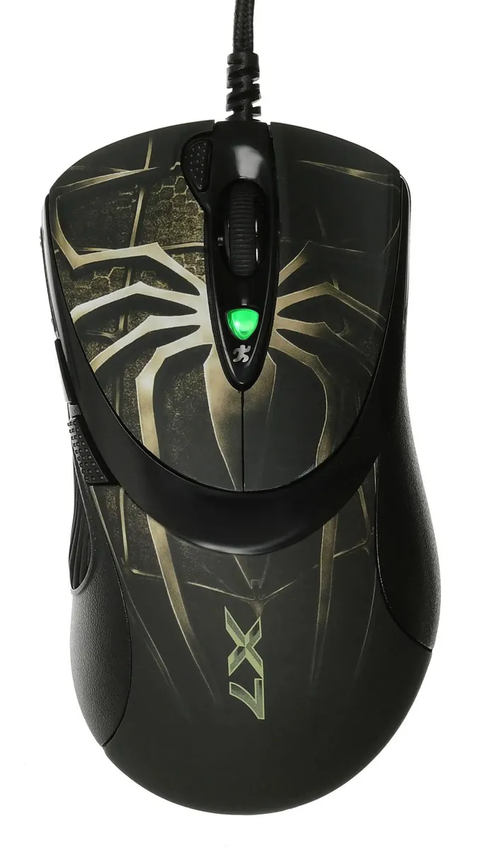 картинка Мышка A4tech XL-747H Oscar Editor коричневый/ рисунок лазерная (BROWN SPIDER) от магазина КомпьютерЦентр