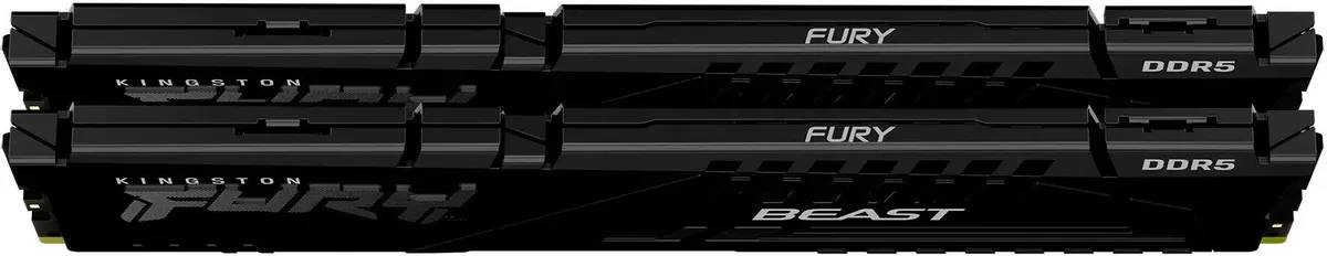 картинка DIMM DDR5 32Gb (2x16Gb) 6000MHz PC5-48000 Kingston Fury Beast Black Ret (KF560C40BBK2-32) от магазина КомпьютерЦентр