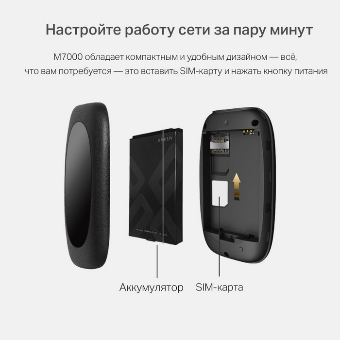 картинка Мобильный Wi-Fi роутер Tp-Link M7000 4G от магазина КомпьютерЦентр