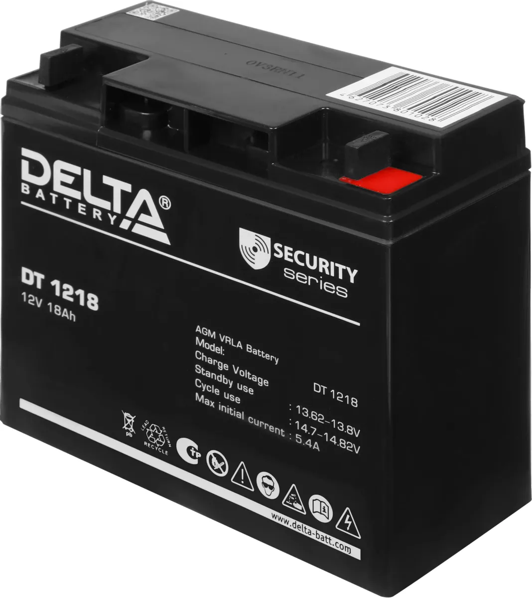 картинка Аккумулятор для ИБП Delta DT 1218 12B 18Ач от магазина КомпьютерЦентр