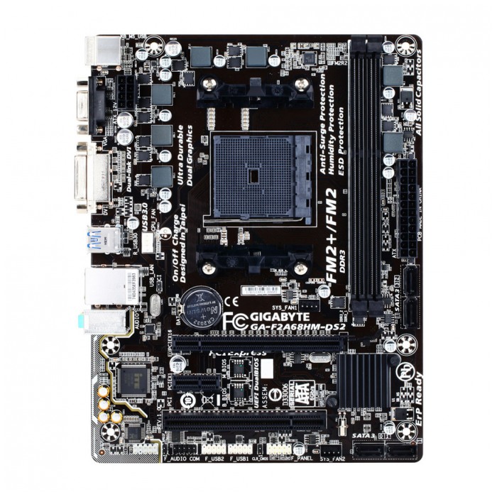 картинка Материнская плата Gigabyte GA-F2A68HM-DS2 (GA-F2A68HM-DS2) от магазина КомпьютерЦентр