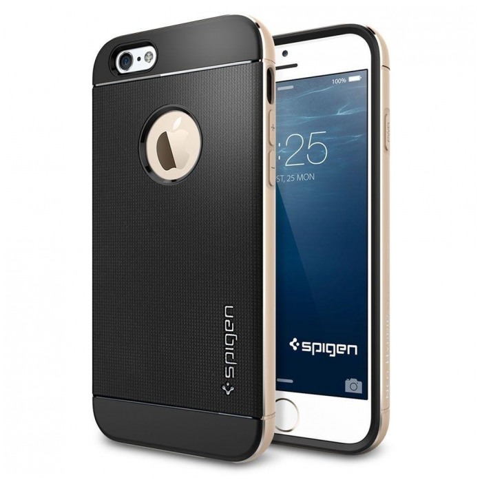 картинка Чехол SGP Spigen Case Neo Hybrid Metal Series Champagne Gold for iPhone 6 (SGP11038) от магазина КомпьютерЦентр