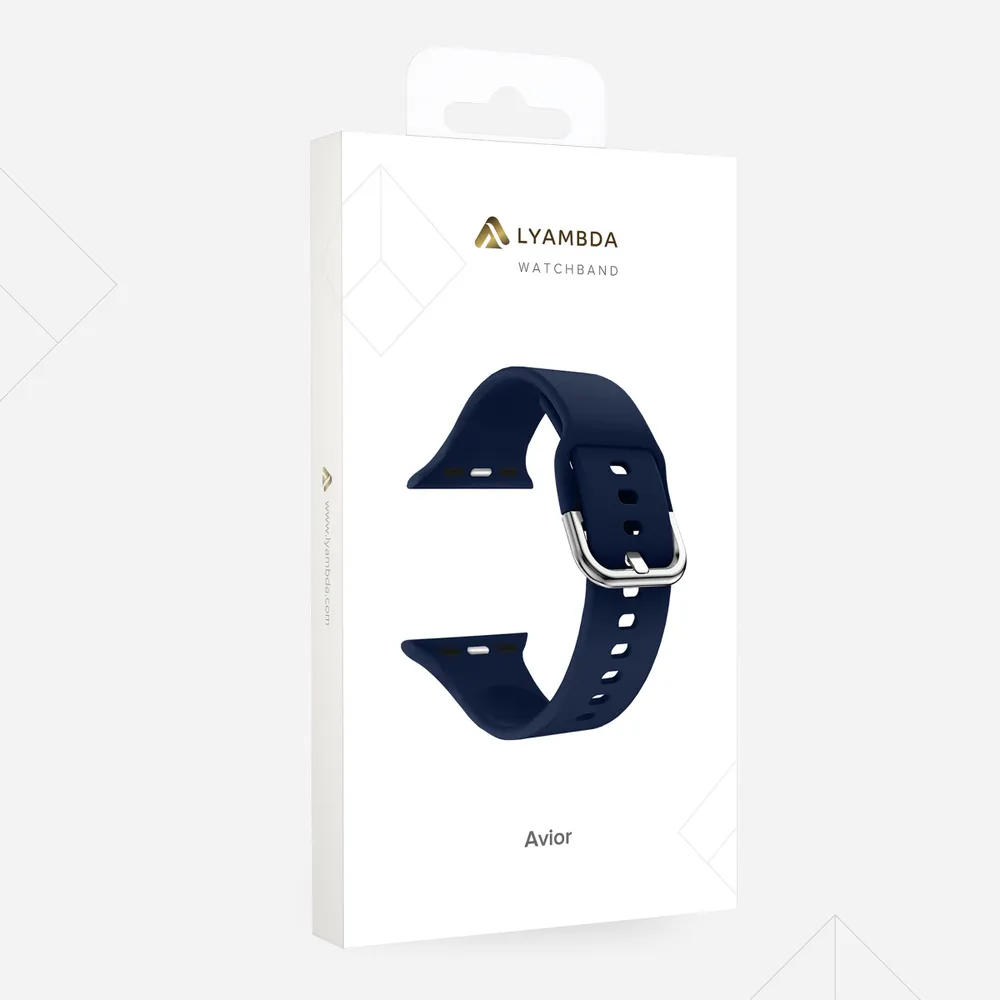 картинка Силиконовый ремешок для Apple Watch 38/ 40/ 41 mm LYAMBDA AVIOR DSJ-17-40-BL, темно-синий от магазина КомпьютерЦентр