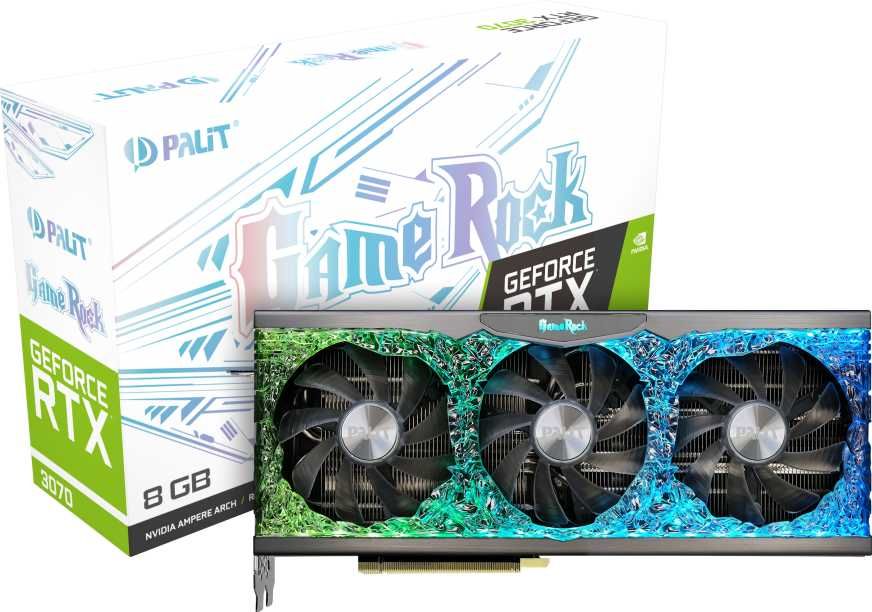 картинка Видеокарта 8Gb GDDR6 GeForce RTX 3070 GameRock Palit (NE63070019P2-1040G) от магазина КомпьютерЦентр