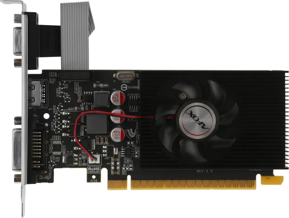 картинка Видеокарта 4Gb DDR3 GeForce GT730 AFOX 128-bit 700/ 13333 DVI/ HDMI/  CRT/  HDCP (AF730-4096D3L6) от магазина КомпьютерЦентр