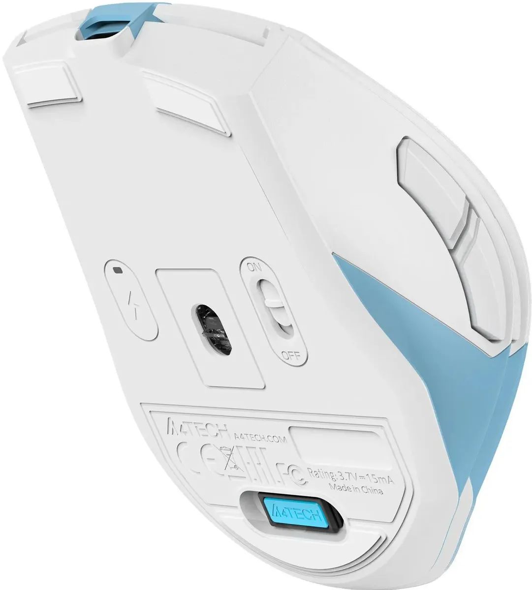 картинка Мышка A4tech Fstyler FG45CS Air голубой/ белый оптич. 2000dpi silent беспров. USB для ноутбука 7bu FG45CS AIR USB (LCY BLUE) от магазина КомпьютерЦентр