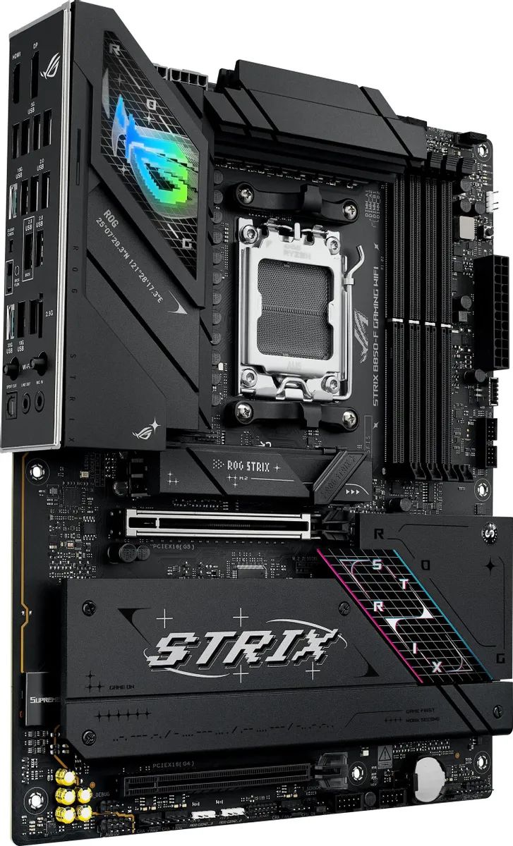картинка Материнская плата ASUS ROG STRIX B850-F GAMING WIFI, AM5, ATX от магазина КомпьютерЦентр