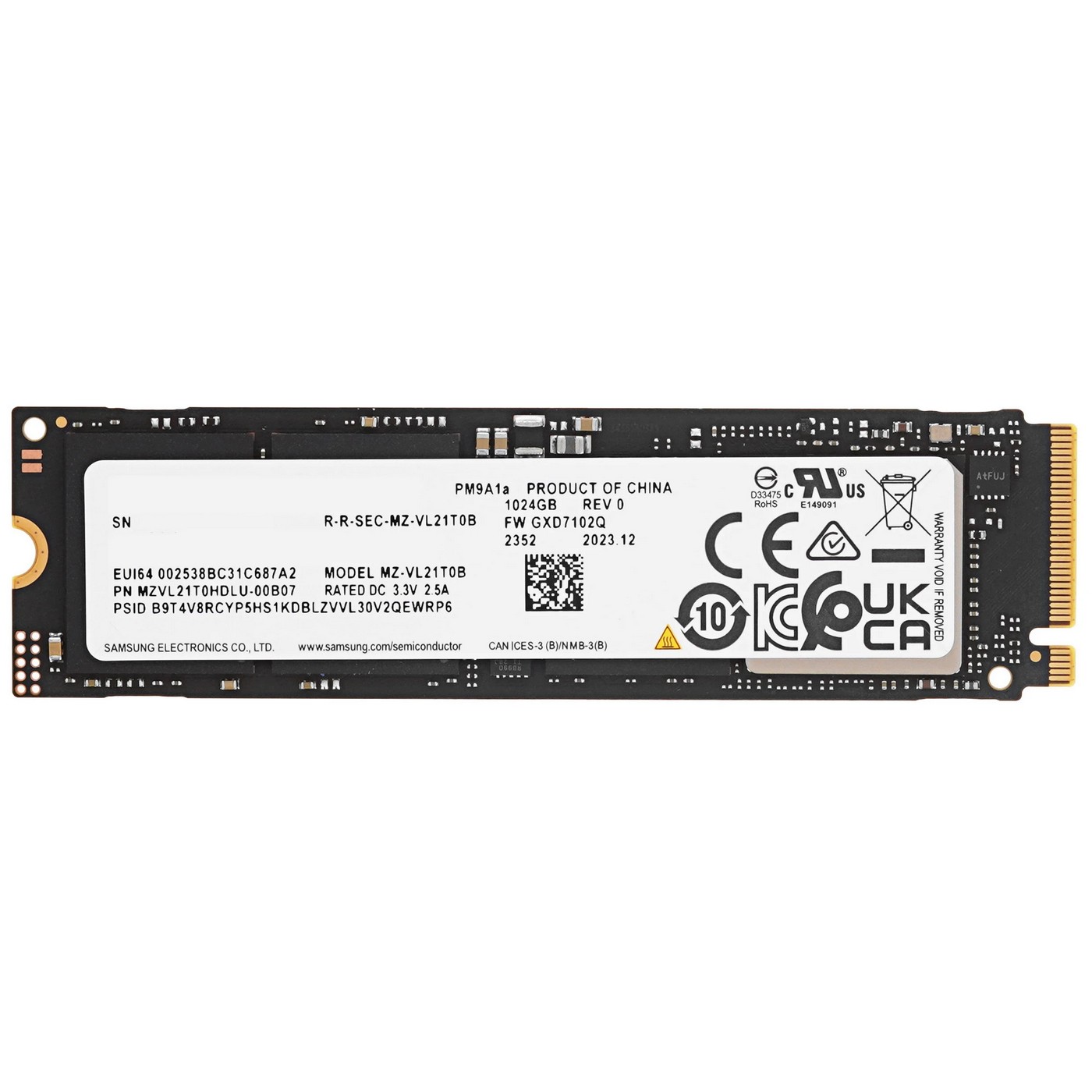 картинка SSD накопитель 1Tb Samsung PM9A1a PCI-E 4.0 x4, M.2, 3D NAND (MZVL21T0HDLU-00B07) от магазина КомпьютерЦентр
