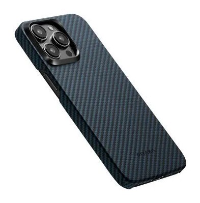 картинка Чехол PITAKA MagEZ Case 4 для iPhone 15 Pro MAX 6.7'', черный/ синий (Black/ Blue Twill) 1500D от магазина КомпьютерЦентр