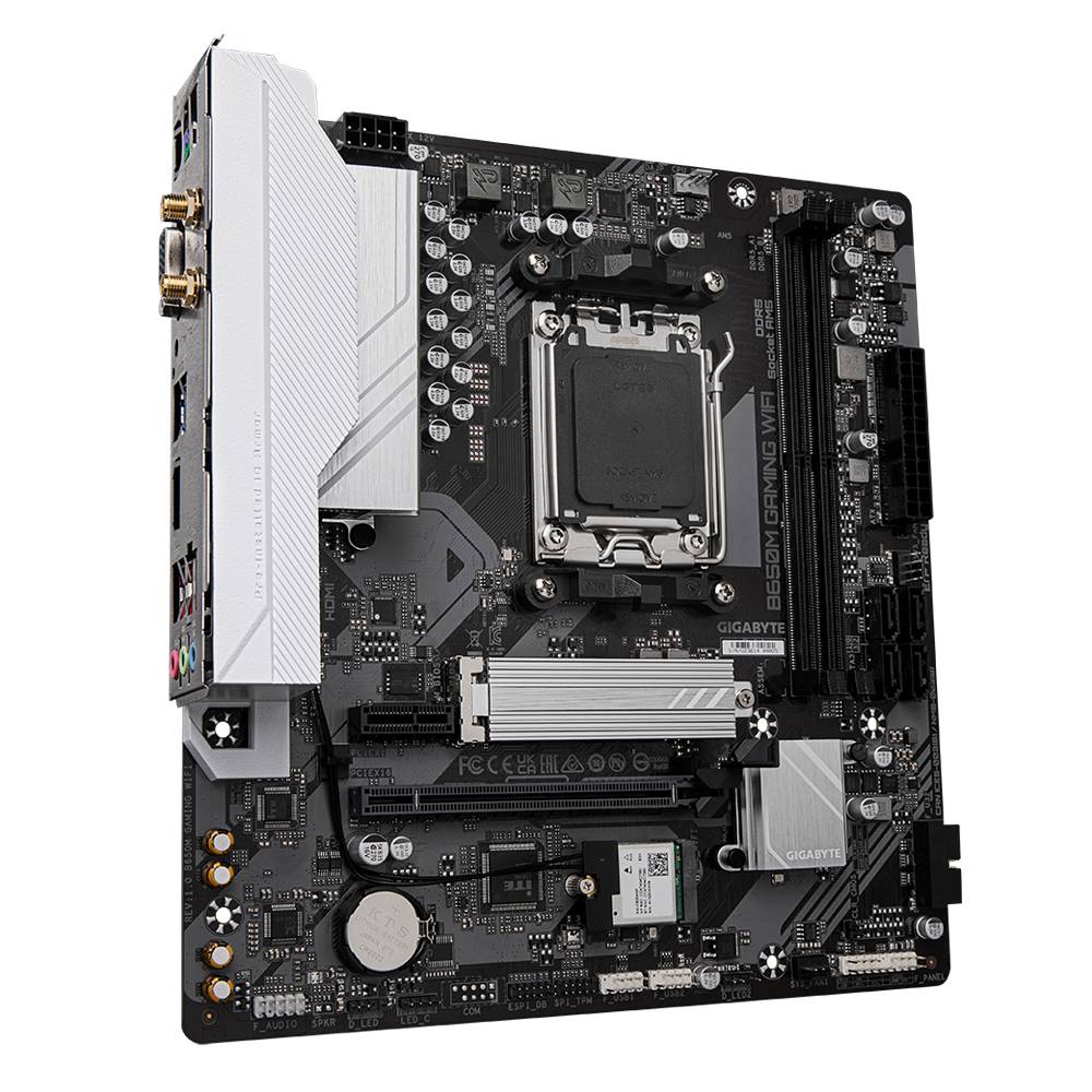 картинка Материнская плата GIGABYTE B650M GAMING WIFI AM5, AMD B650, 2xDDR5, Micro-ATX от магазина КомпьютерЦентр