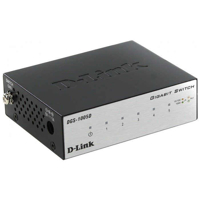 картинка Свитч D-Link 5-port DGS-1005D/H2B (DGS-1005D/H2B) от магазина КомпьютерЦентр