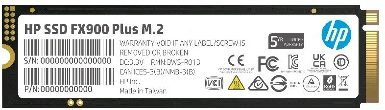 картинка SSD накопитель 1TB HP FX900 Plus M.2 2280 3D TLC NAND R7000/ WR6000 (7F617AA#ABB) от магазина КомпьютерЦентр