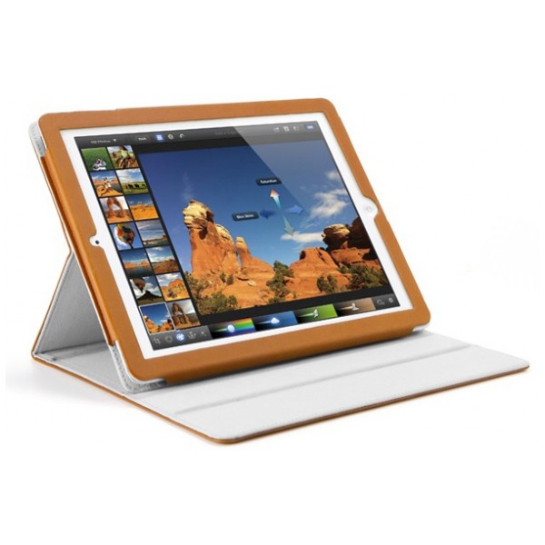 картинка Чехол SGP Leather Case Folio S Series Middle Brown for New iPad/iPad 2 (SGP08844) от магазина КомпьютерЦентр