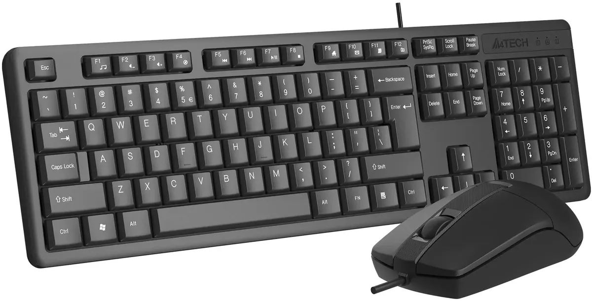 картинка Комплект A4tech KR-3330 Black, USB (клавиатура+мышка) от магазина КомпьютерЦентр