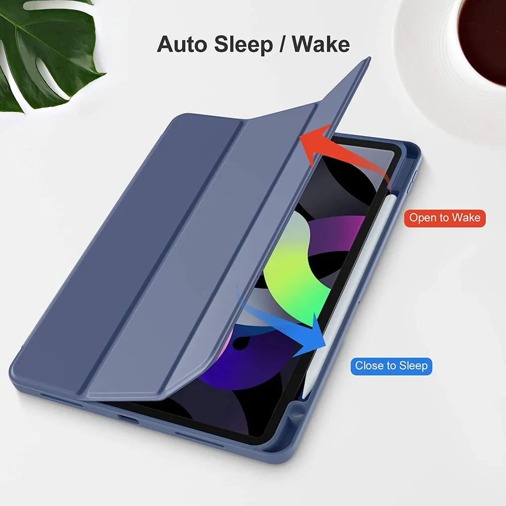 картинка Чехол для планшета Apple iPad Air 4 (2020) /  iPad Air 5 (2022) с местом для стилуса, серо-синий от магазина КомпьютерЦентр