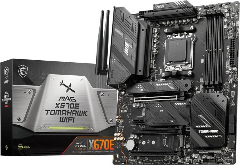 картинка Материнская плата MSI MAG X670E TOMAHAWK WIFI, X670, AM5, 4xDDR5 от магазина КомпьютерЦентр