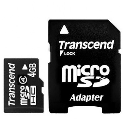 картинка Карта памяти Transcend 4Gb microSD Class4 (TS4GUSDHC4) от магазина КомпьютерЦентр