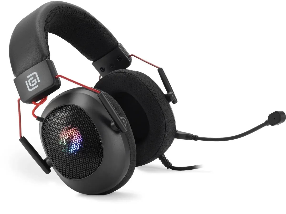 картинка Гарнитура Oklick HS-L305G черный/ красный, мониторные (2060511) от магазина КомпьютерЦентр
