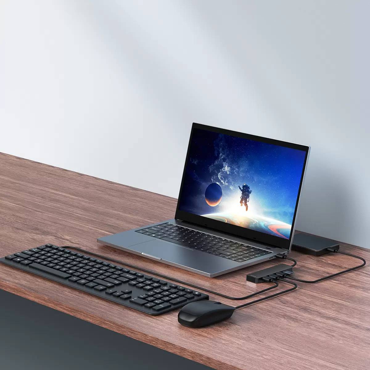 картинка HUB 4-Port Baseus UltraJoy Series HUB Lite, черный (B0005280B111-00) от магазина КомпьютерЦентр