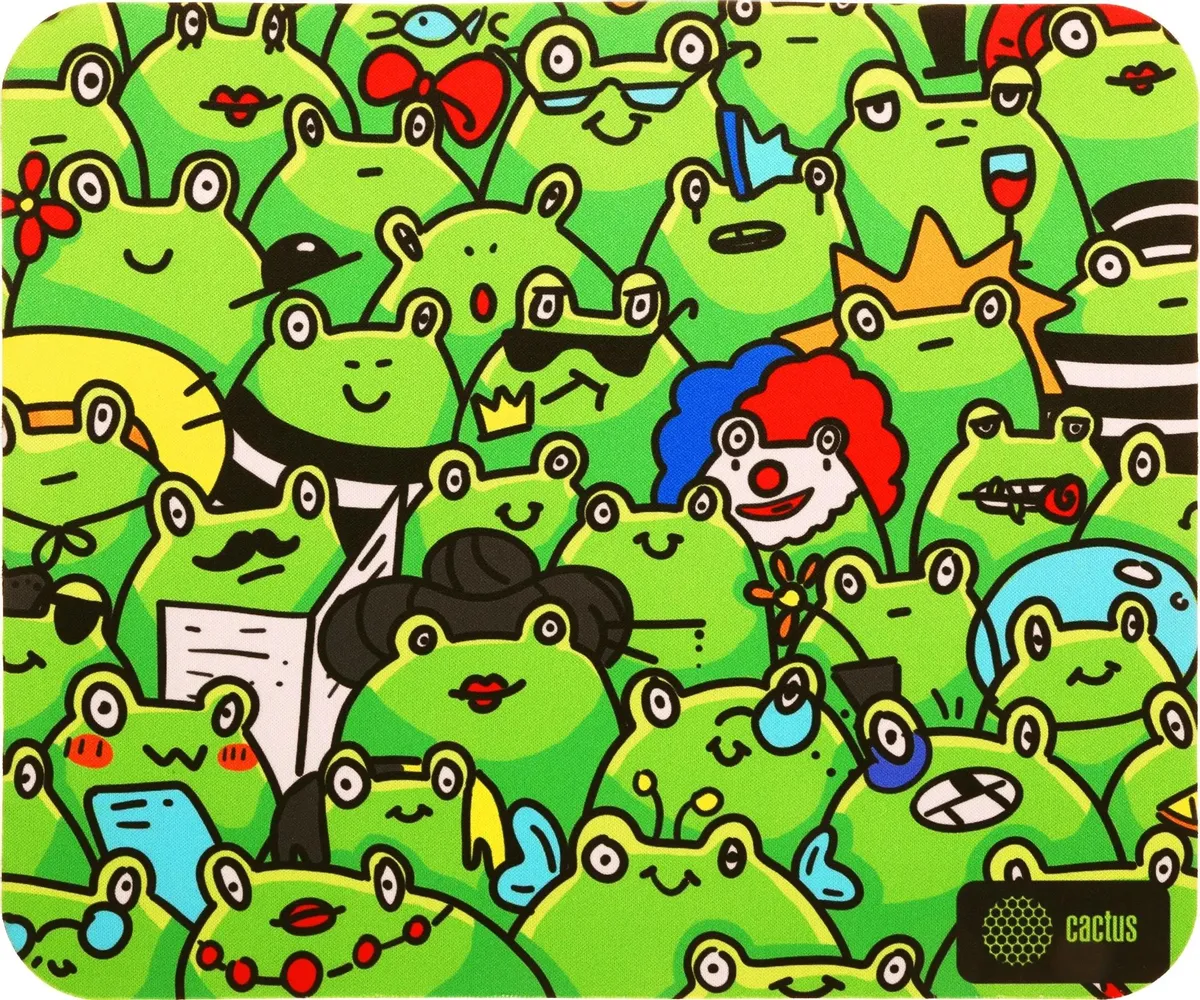 картинка Коврик для мышки Cactus Frogs 300x250x3мм (CS-MP-D09M) от магазина КомпьютерЦентр