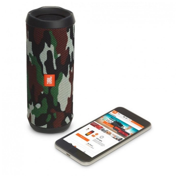 картинка Колонка JBL Flip 4 Wireless Speaker камуфляж (JBL-FLIP4SQUARD) от магазина КомпьютерЦентр