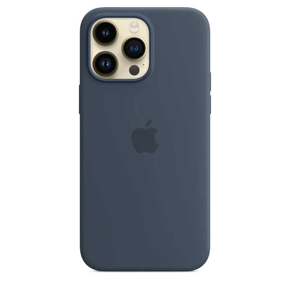 картинка Чехол Silicone case Full with MagSafe (Animation) for iPhone 14 Pro Max, Storm Blue от магазина КомпьютерЦентр