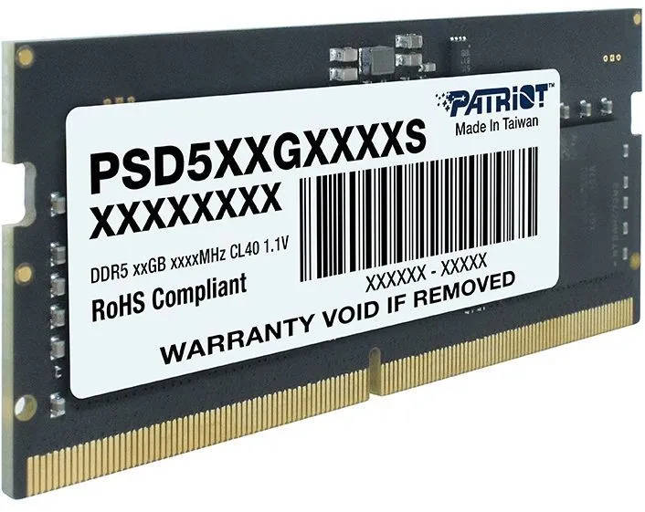 картинка SO-DIMM DDR5 16Gb 5600MHz PC5-44800 Patriot (PSD516G560081S) от магазина КомпьютерЦентр