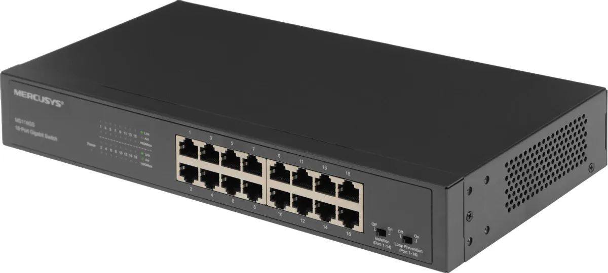 картинка Switch 16-port Mercusys MS116GS (L2) 16x1Гбит/ с неуправляемый от магазина КомпьютерЦентр