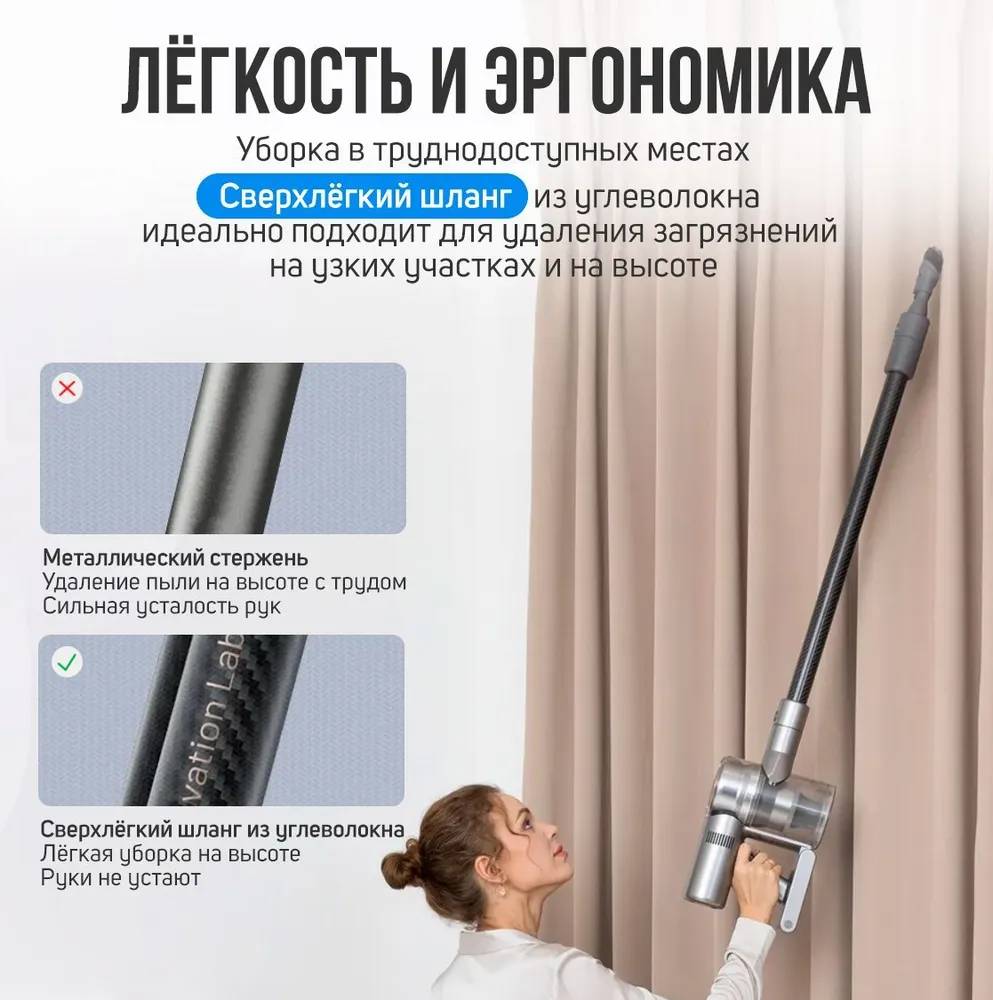 картинка Пылесос вертикальный беспроводной Dreame V12 PRO серый от магазина КомпьютерЦентр