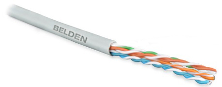 картинка Кабель UTP Belden cat. 5e 4X2X24AWG PVC universal (305м) Gray (1583E.00U305) от магазина КомпьютерЦентр