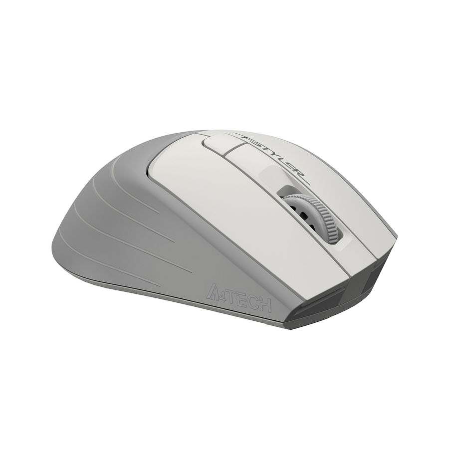 картинка Мышка A4tech Fstyler FG30S Wireless Silent White-Gray от магазина КомпьютерЦентр