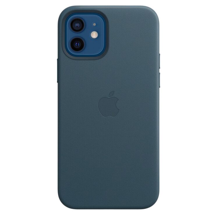 картинка Чехол Apple Leather Case with MagSafe (Baltic Blue) MHKE3ZE/ A для iPhone 12 и iPhone 12 Pro от магазина КомпьютерЦентр