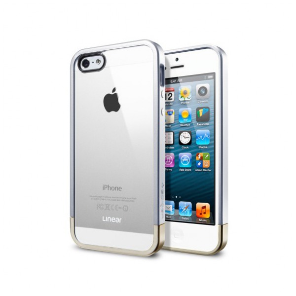 картинка Чехол SGP Linear Metal Crystal Series Satin Silver for iPhone 5 (SGP10046) от магазина КомпьютерЦентр