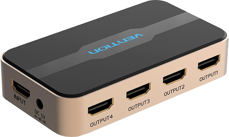картинка Разветвитель - сплиттер Vention HDMI 19F/ 4x19F на 4 монитора ACCG0 от магазина КомпьютерЦентр