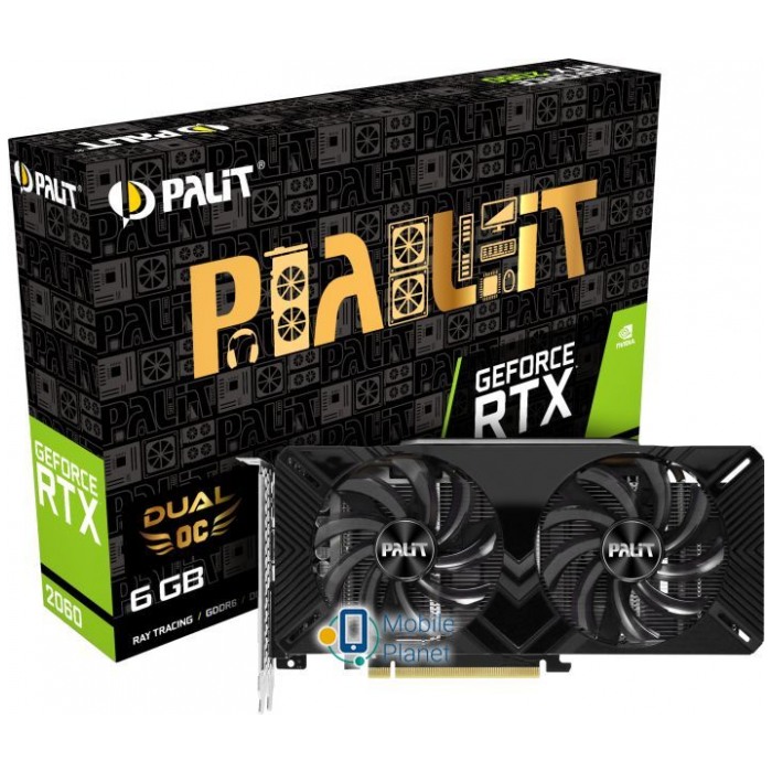 картинка Видеокарта Palit 6Gb GDDR6 GeForce RTX 2060 DUAL (NE62060018J9-1160A-1) от магазина КомпьютерЦентр