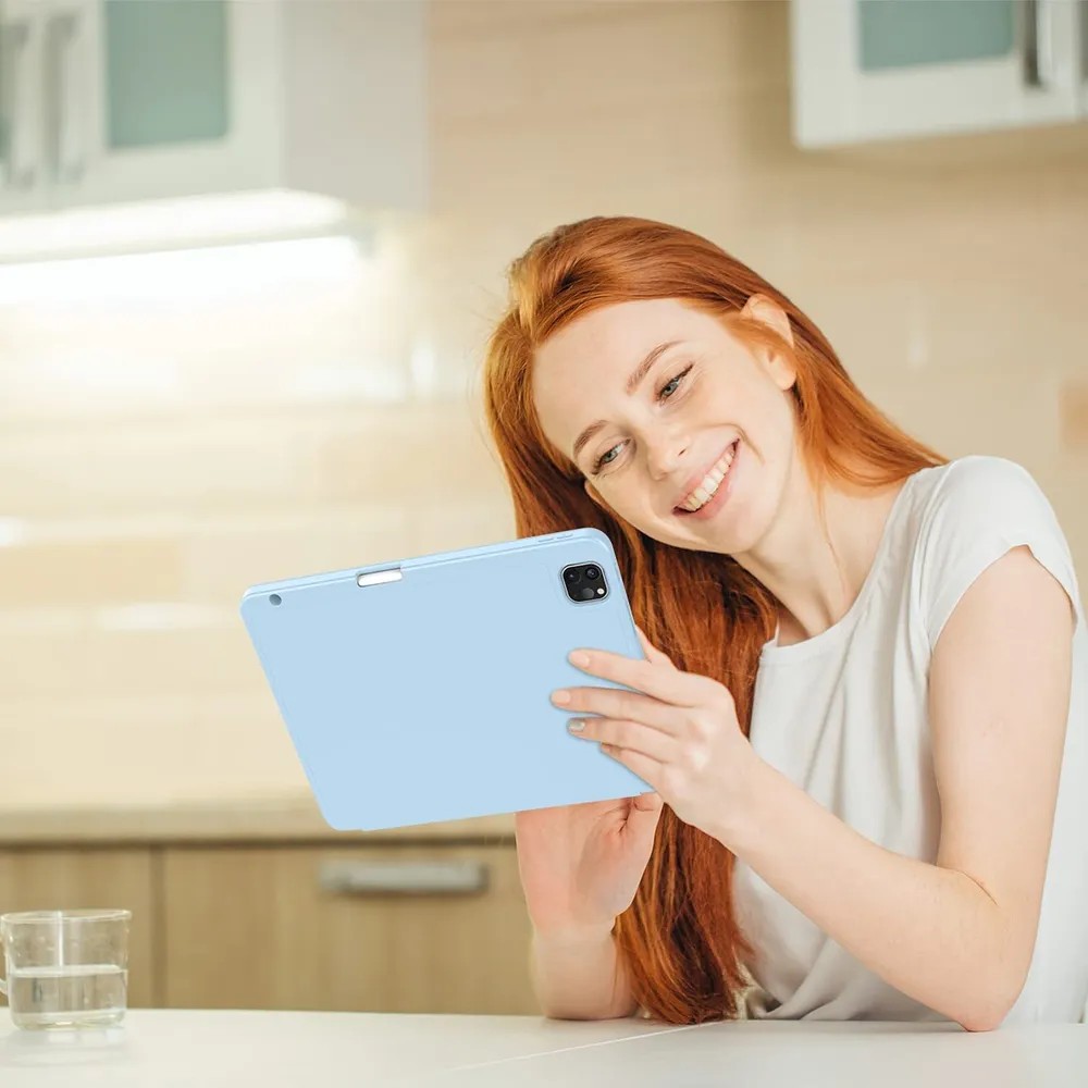 картинка Чехол Apple Smart Case Leather for iPad Pro 11'' 2020/ 2021/ 2022 with pencil, Light Blue от магазина КомпьютерЦентр
