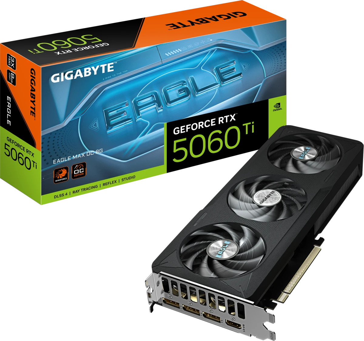 картинка Видеокарта 8Gb GDDR7 GeForce RTX 5060 Ti Gigabyte Eagle Max OC (GV-N506TEAGLEMAX OC-8GD) от магазина КомпьютерЦентр