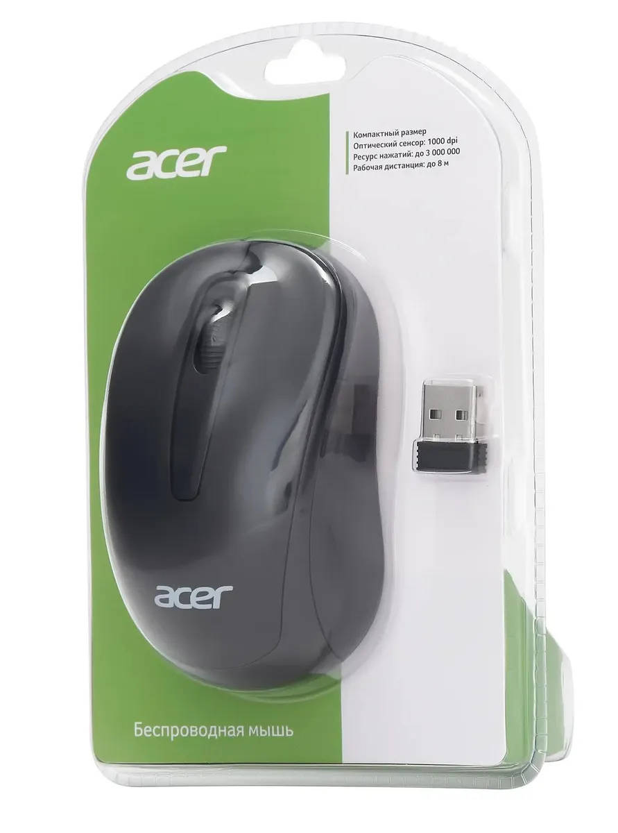 картинка Мышка Acer OMR133 Wireless USB Black (ZL.MCEEE.01G) от магазина КомпьютерЦентр