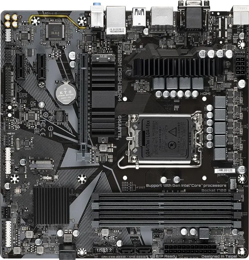 картинка Материнская плата Gigabyte LGA1700 Z690 Z690M DS3H DDR4 mATX от магазина КомпьютерЦентр