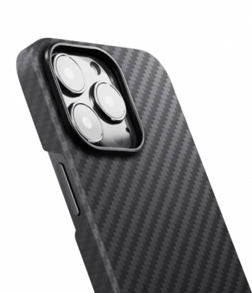 картинка Усиленный чехол PITAKA MagEZ Case Pro 3 для iPhone 14 Pro MAX 6.7'', черный/ серый (Black/ Grey Twill) 1500D от магазина КомпьютерЦентр