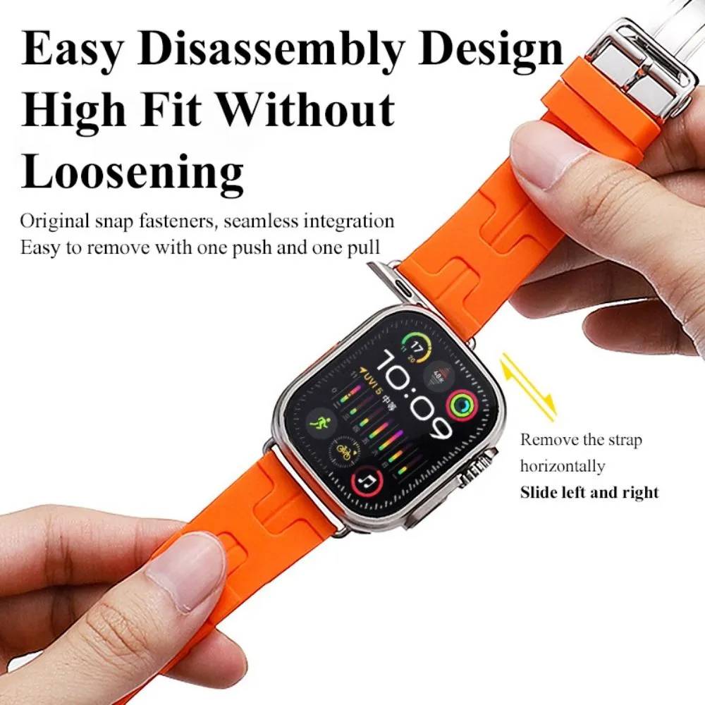 картинка Силиконовый Ремешок Для Apple Watch 38 - 41 мм Kilim Single Tour оранжевый от магазина КомпьютерЦентр