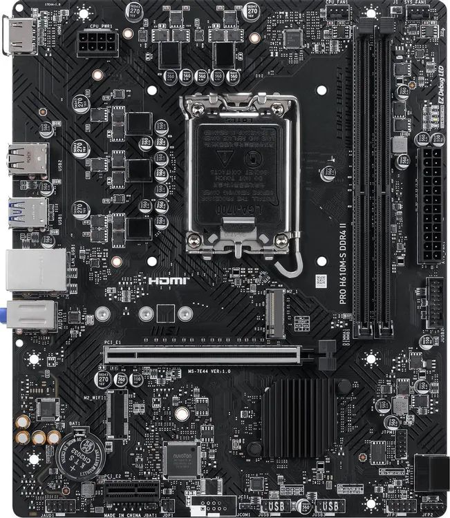картинка Материнская плата MSI PRO H610M-S DDR4 II Soc-1700 Intel H610 2xDDR4 Micro-ATX AC`97 8ch(7.1) GbLAN, HDMI от магазина КомпьютерЦентр